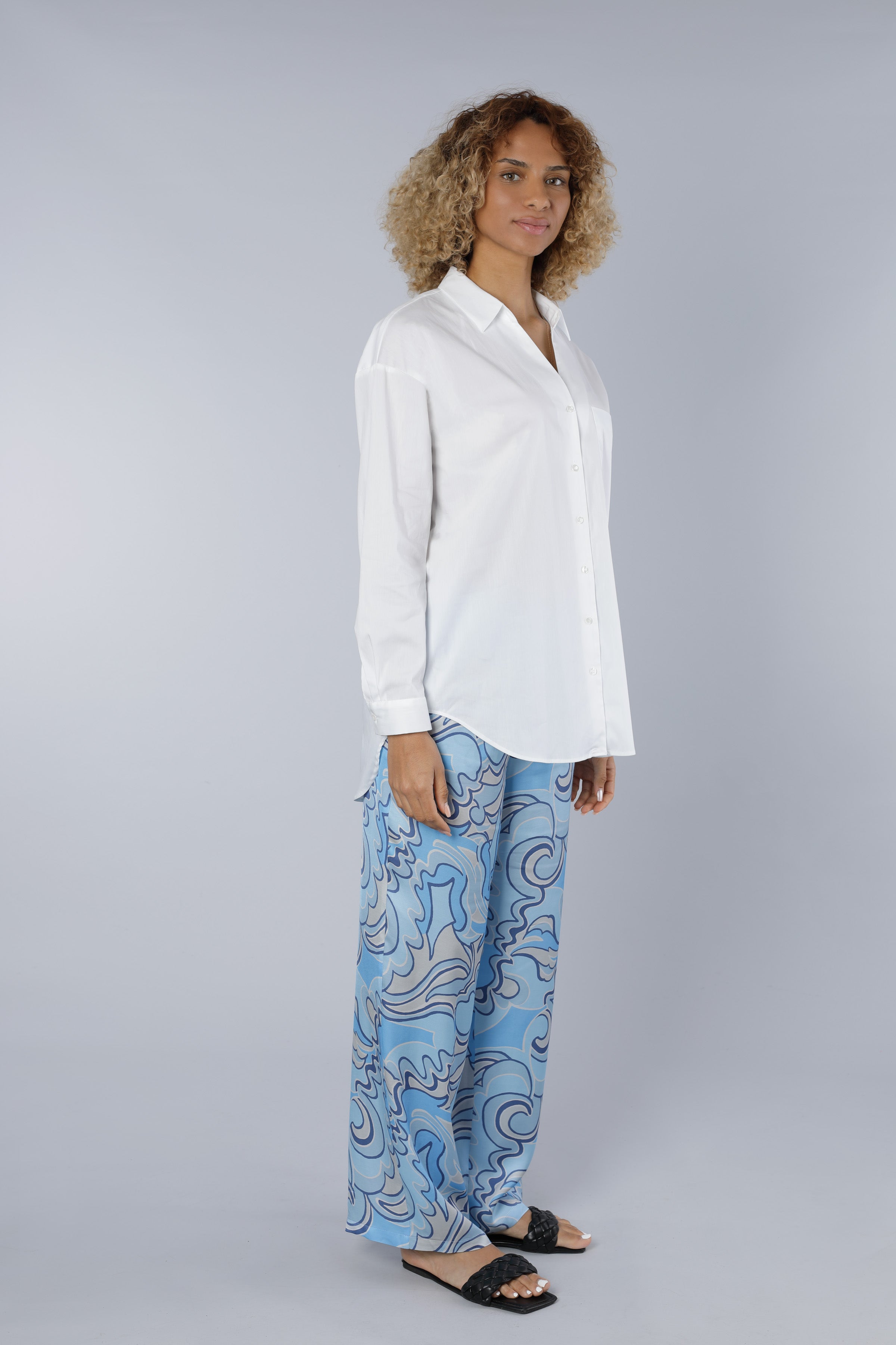 Baumwollbluse WHITE