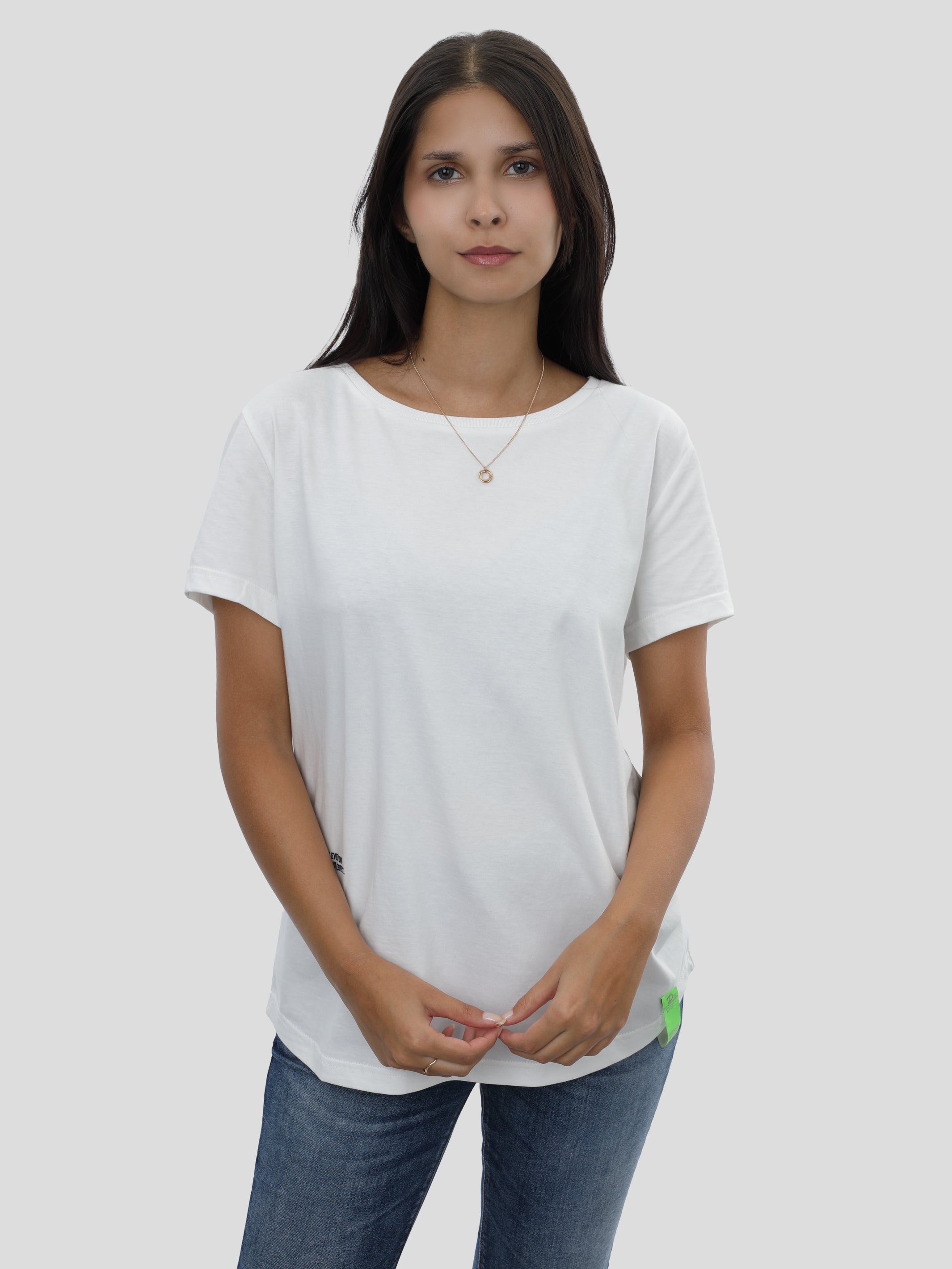 T-Shirt Loose Frauen in Off-White