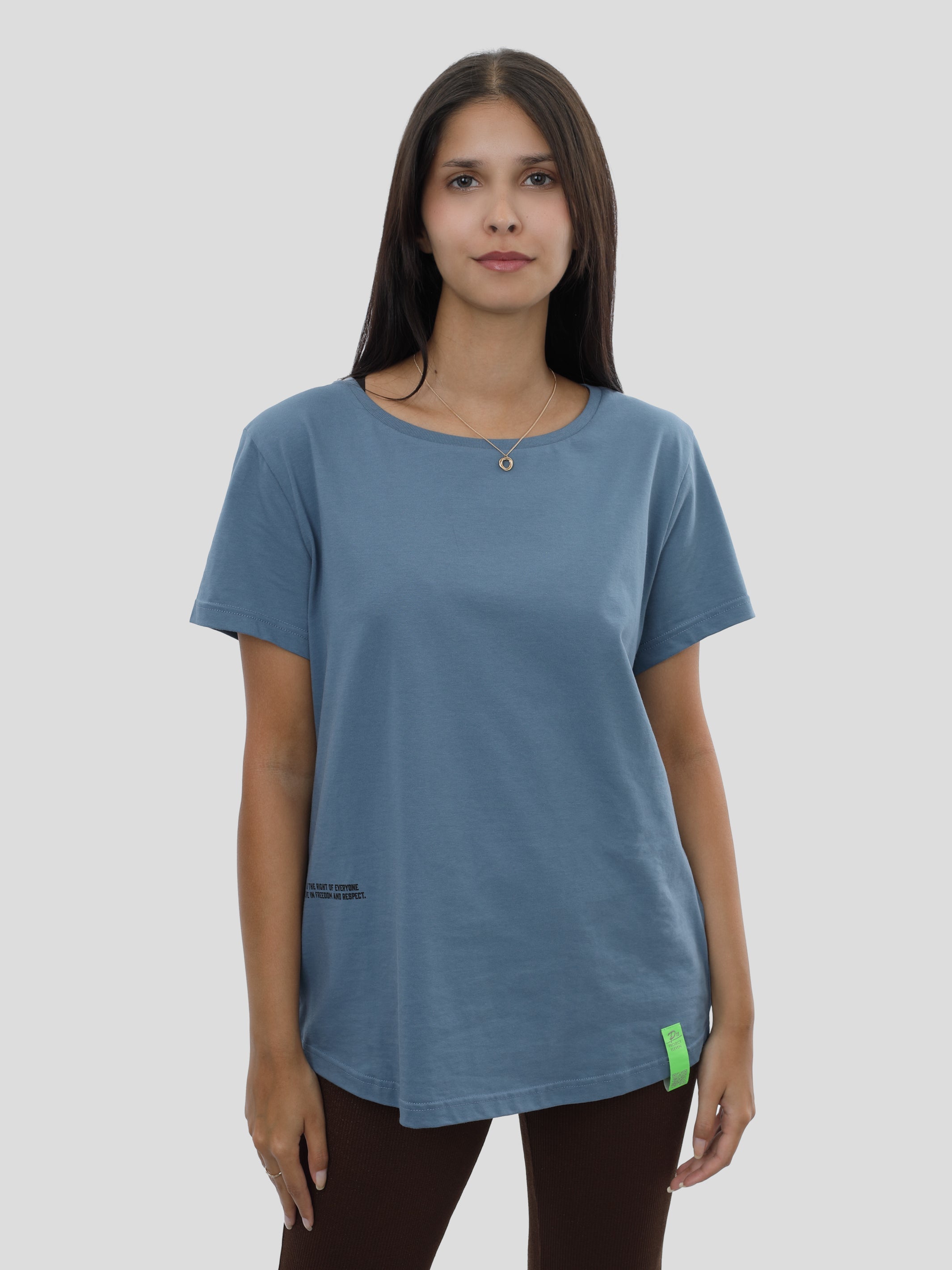 T-Shirt Loose Frauen in Blau