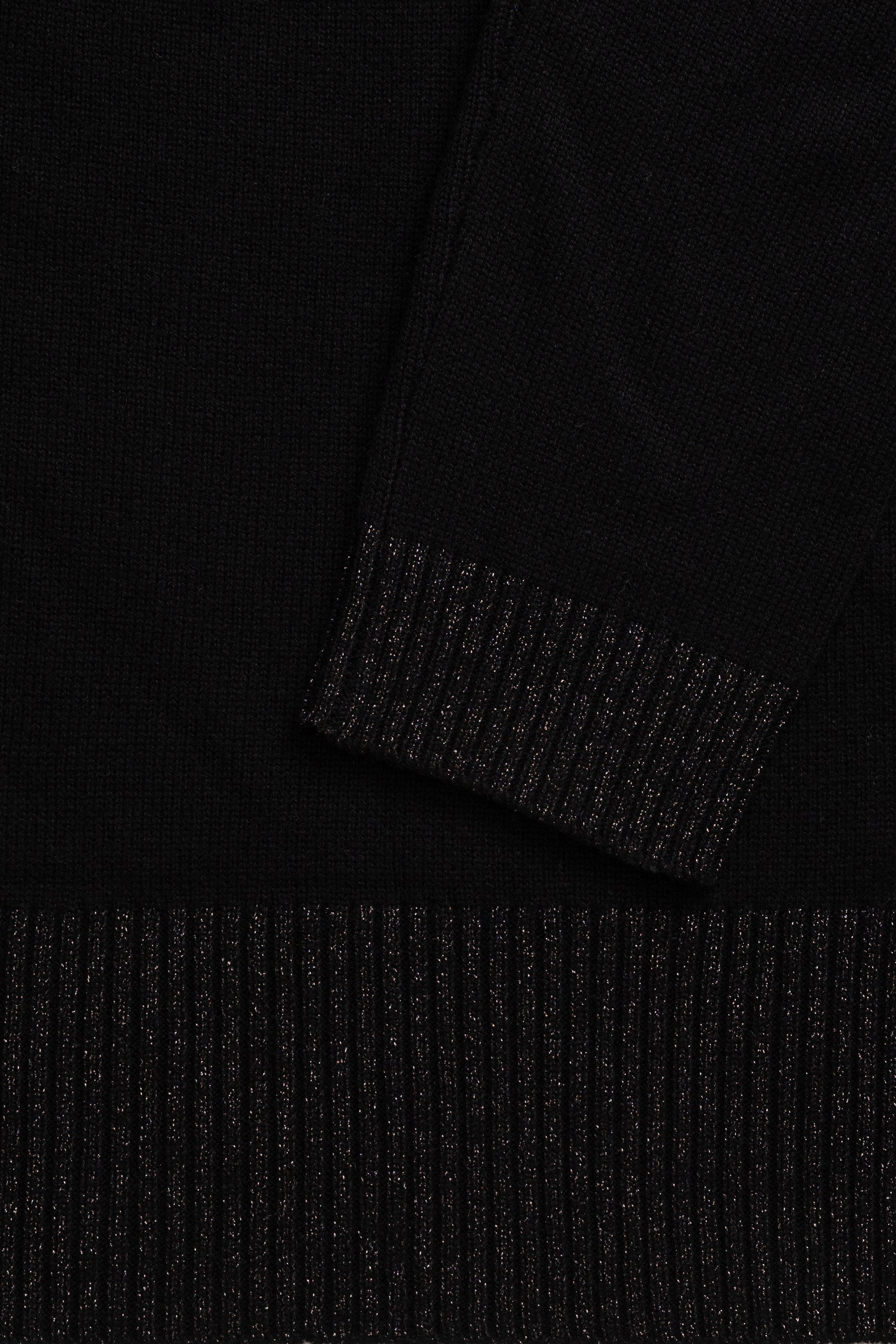 Strickpullover mit Stehkragen BLACK