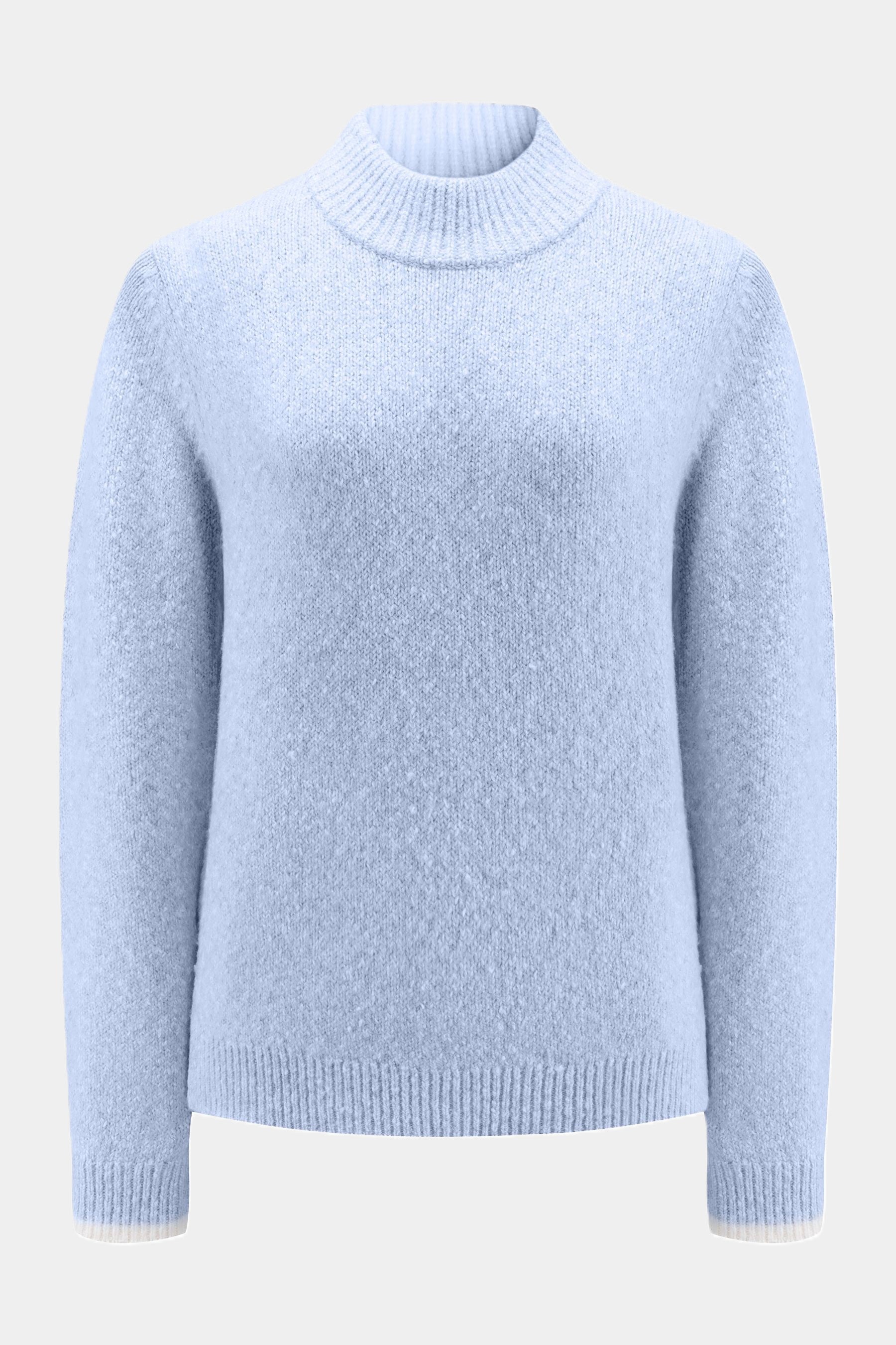 Six-o-seven elegant stand-up collar sweater LIGHT BLUE L/G MISSING