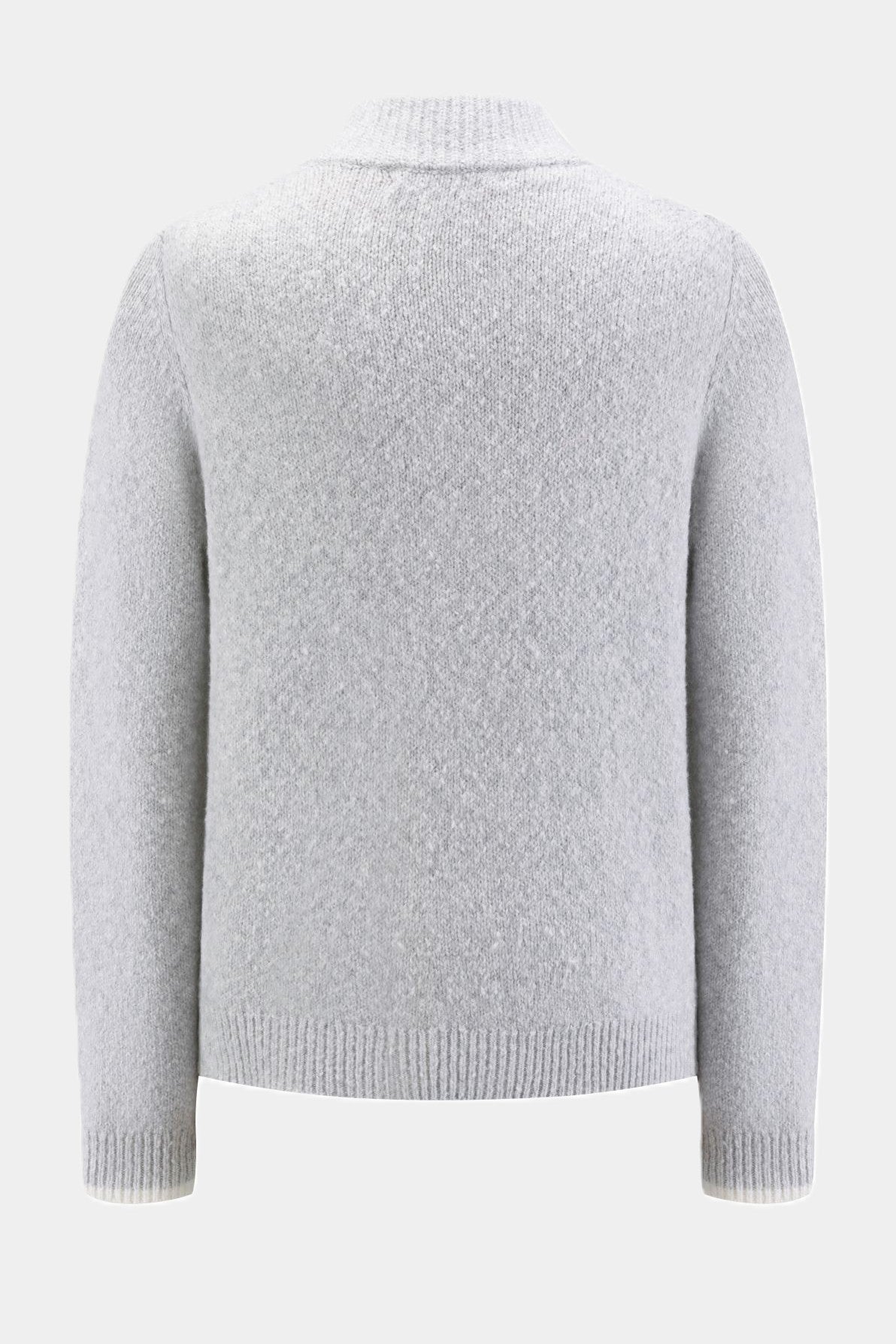 Six-o-seven elegant stand-up collar sweater LIGHT GREY L/G MISSING
