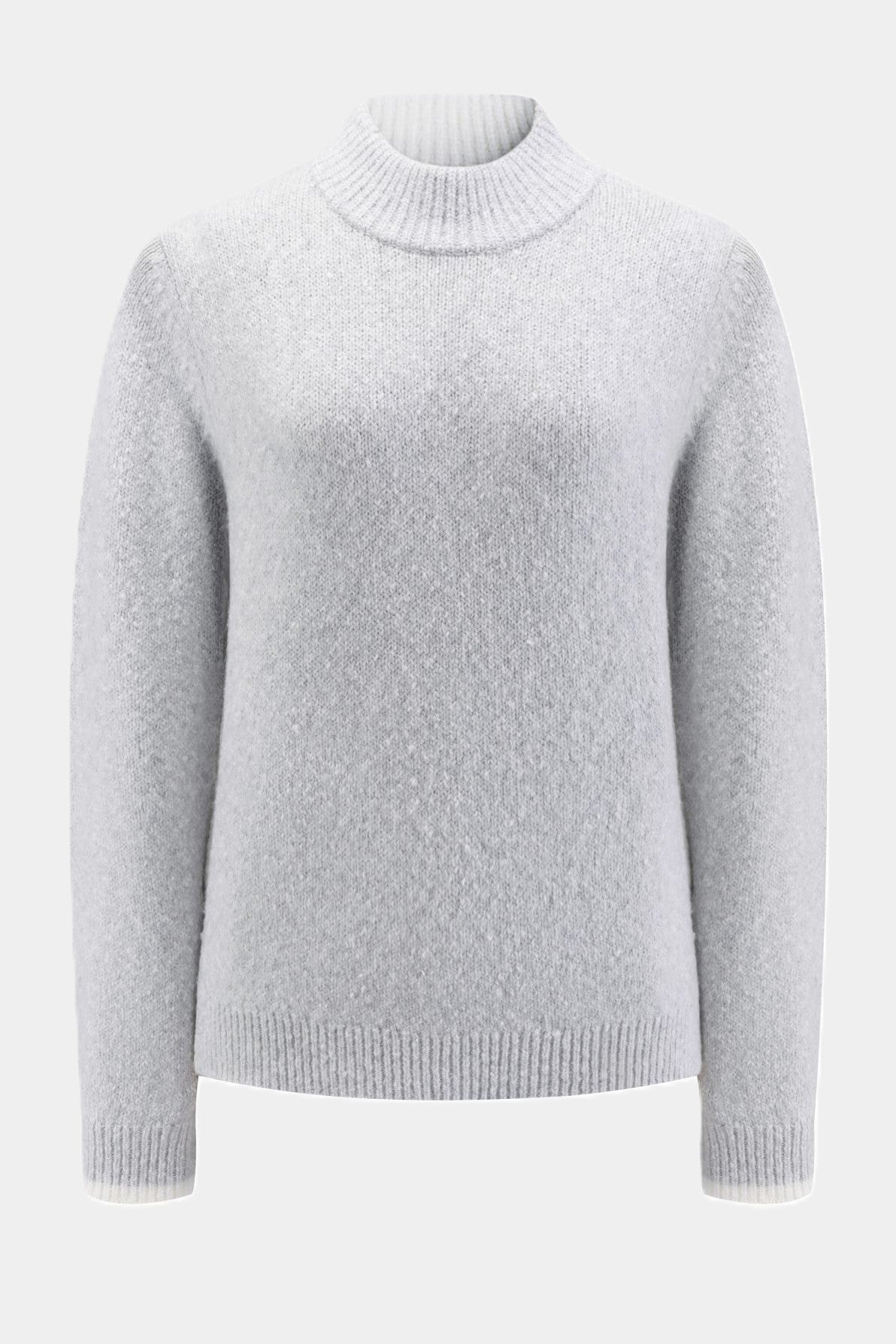 Six-o-seven elegant stand-up collar sweater LIGHT GREY L/G MISSING