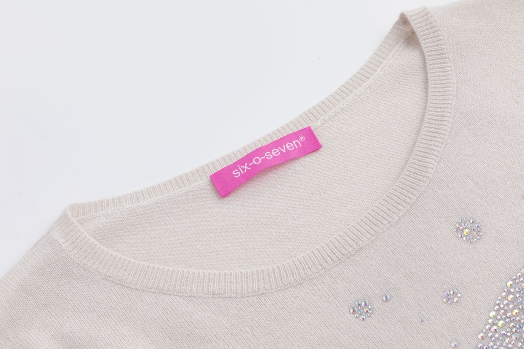 Wool sweater with heart print in KITT