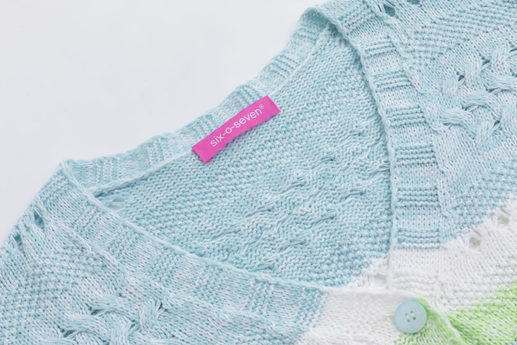 Gebreide vest TURQUOISE