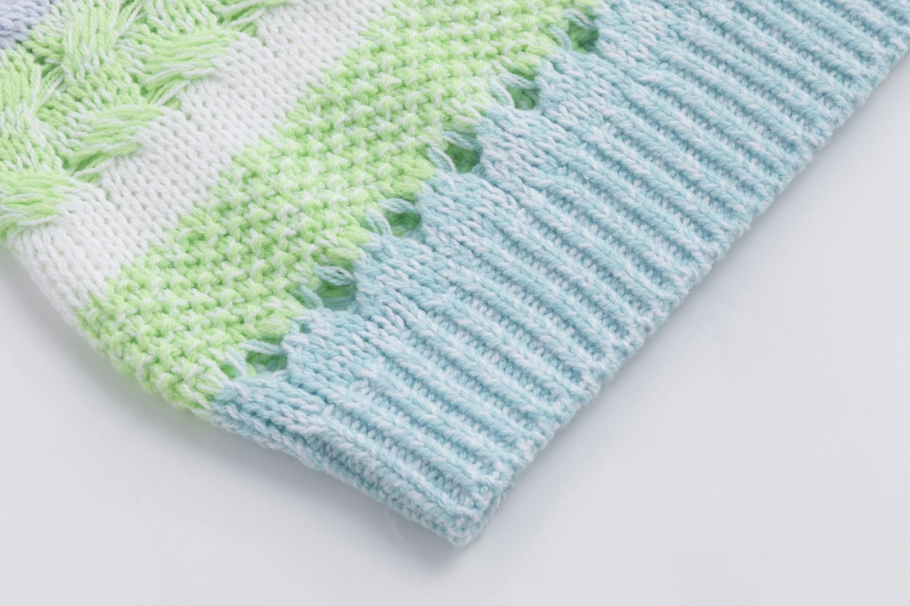 Gebreide vest TURQUOISE