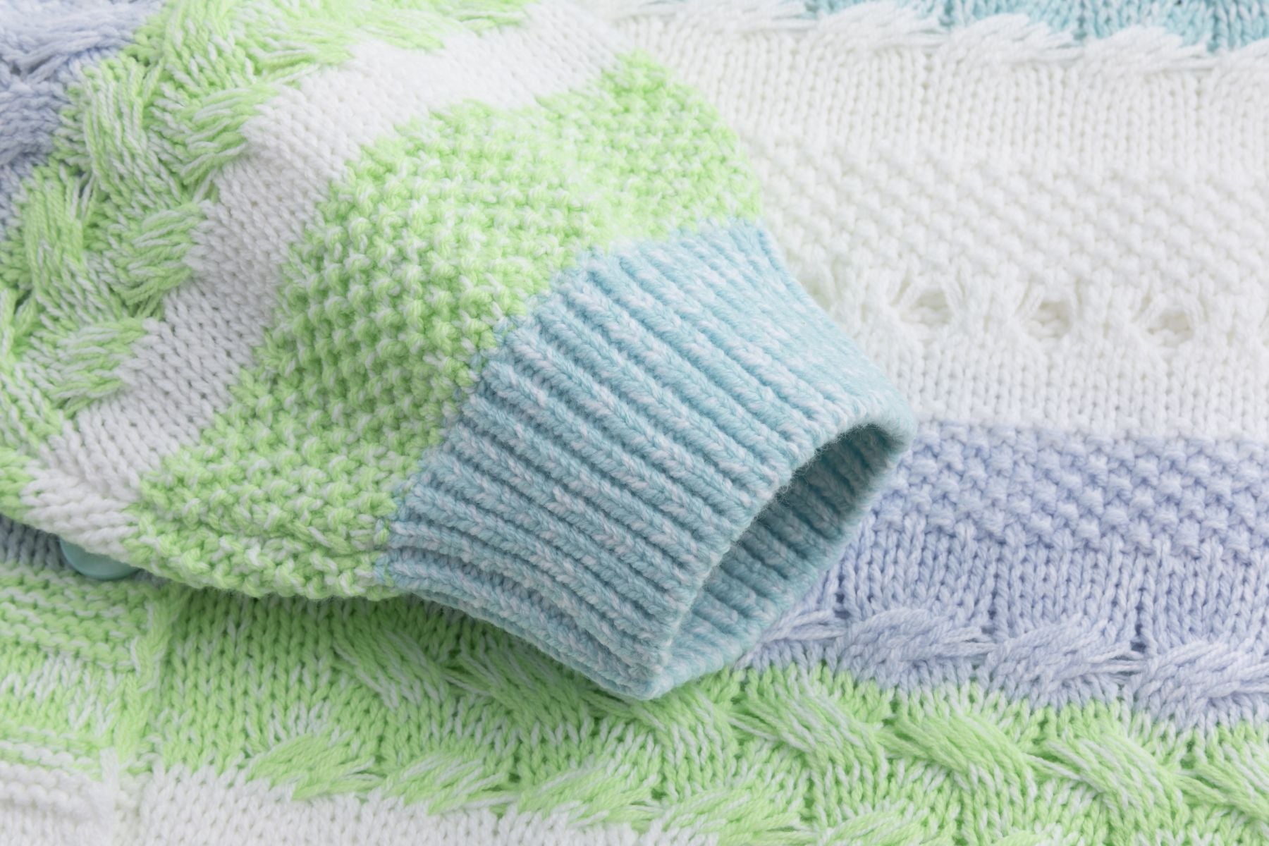 Gebreide vest TURQUOISE