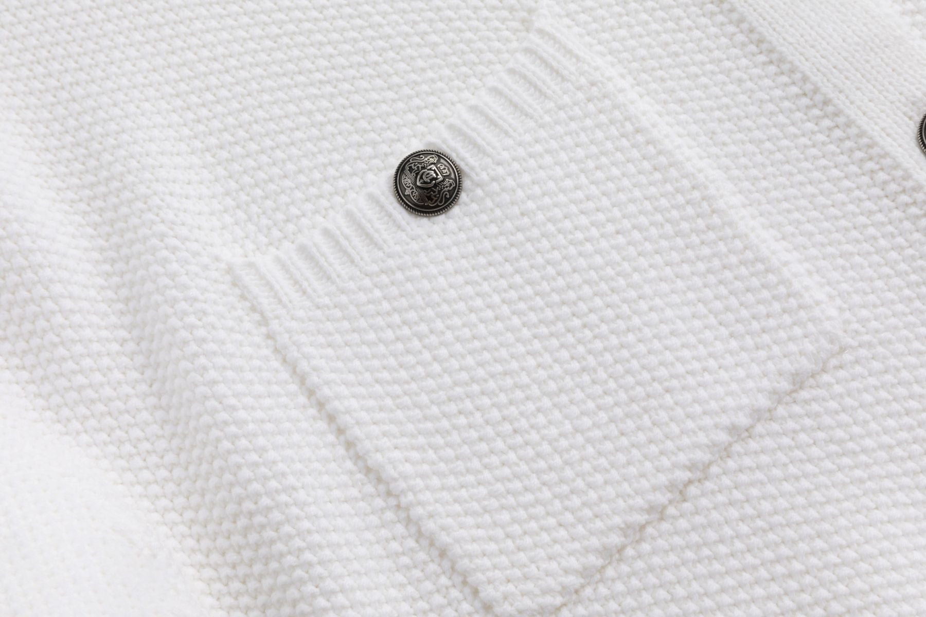 Kurzarm Strickjacke WHITE