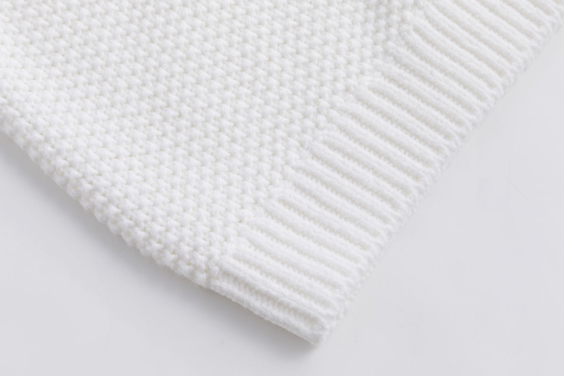 Kurzarm Strickjacke WHITE
