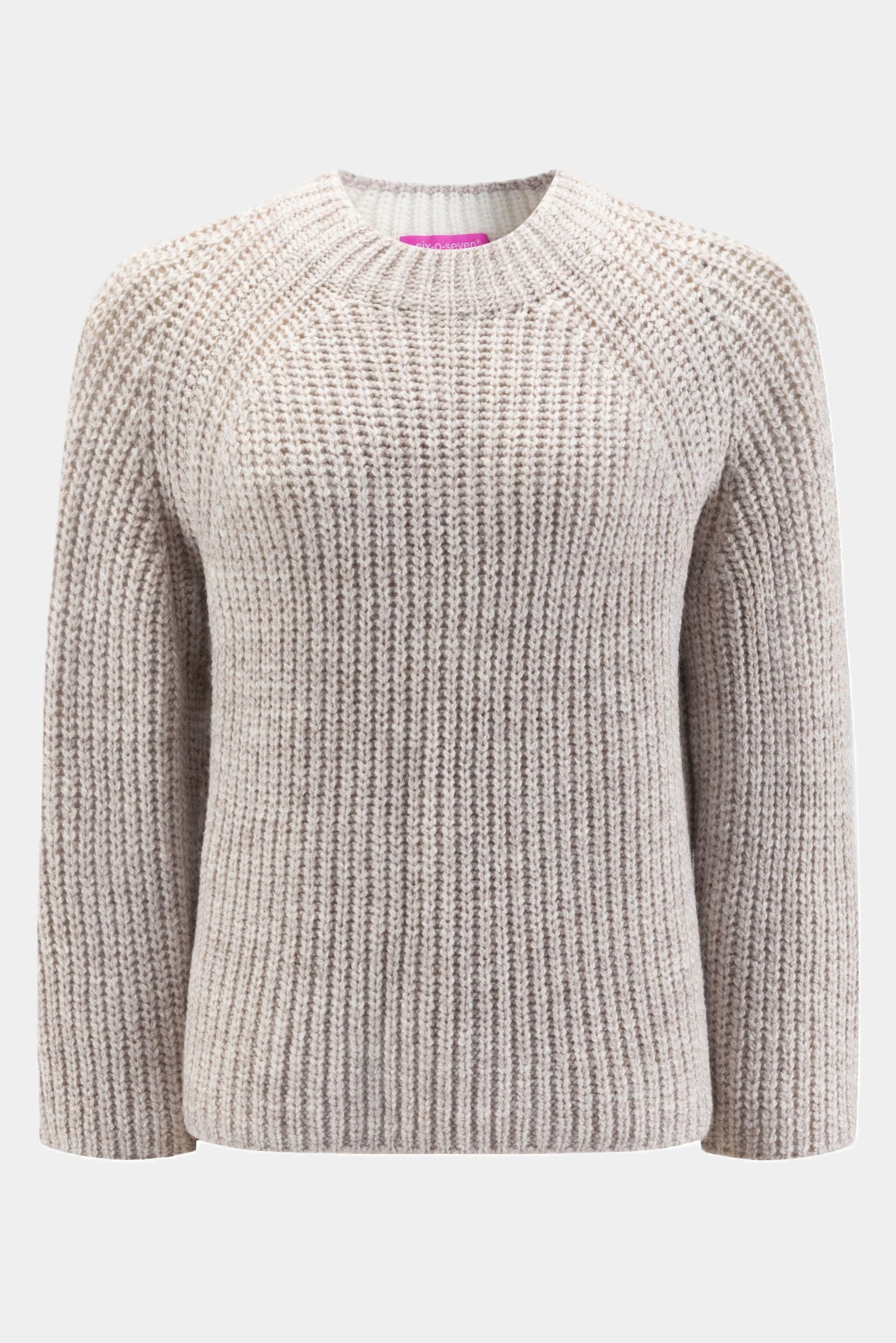 six-o-seven Grobstrickpullover mit Rundhals KITT