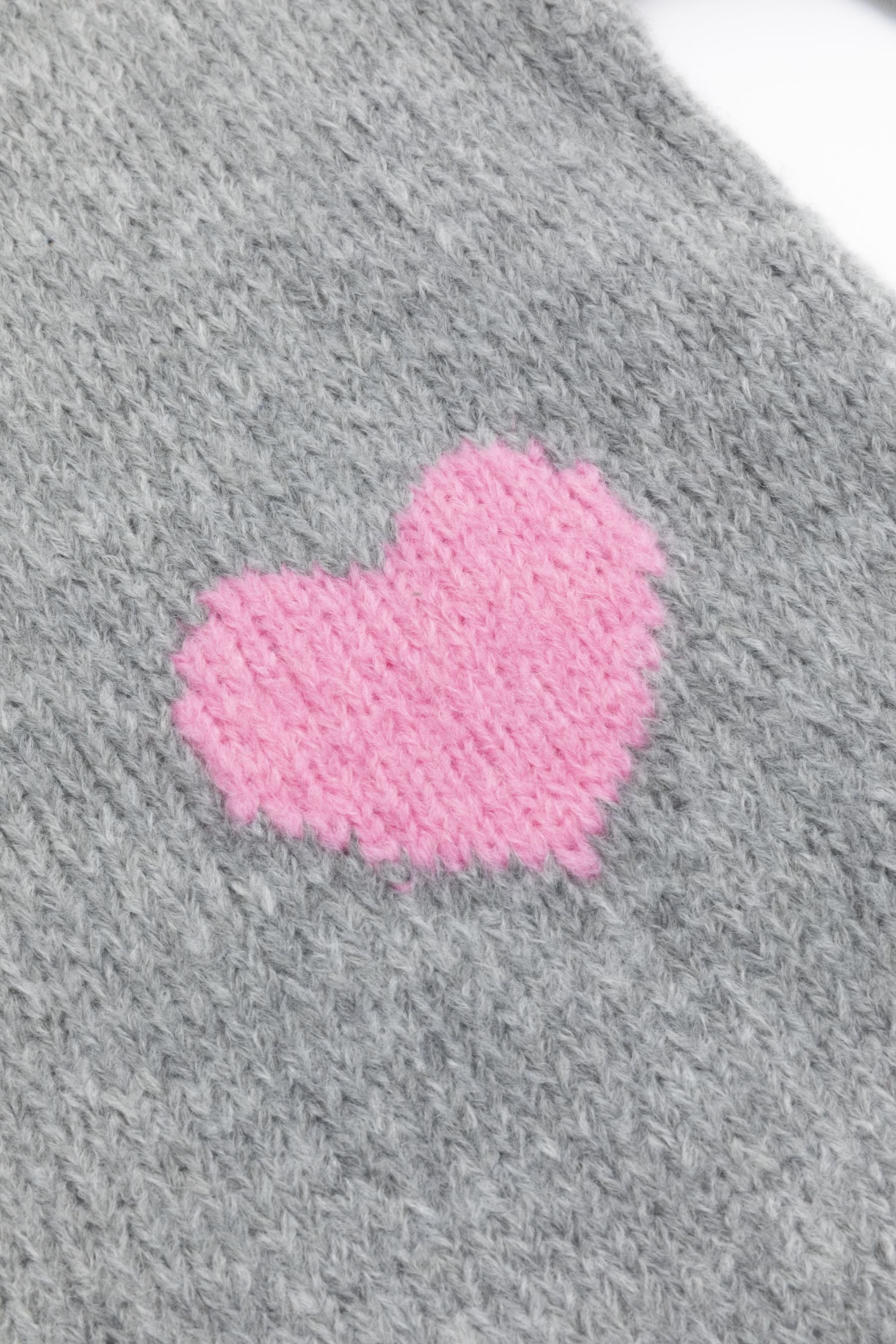 Six-o-seven pullover with flower and heart motifs LIGHT GREY