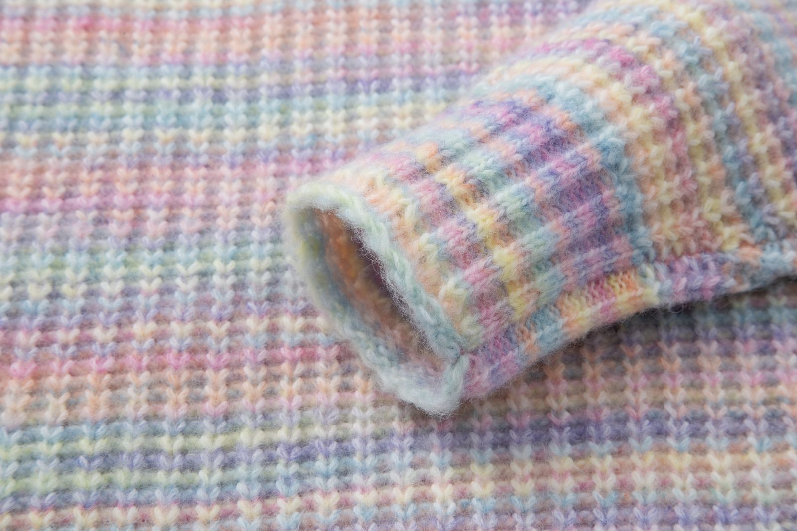Strikpullover met opstaande kraag MULTICOLOR