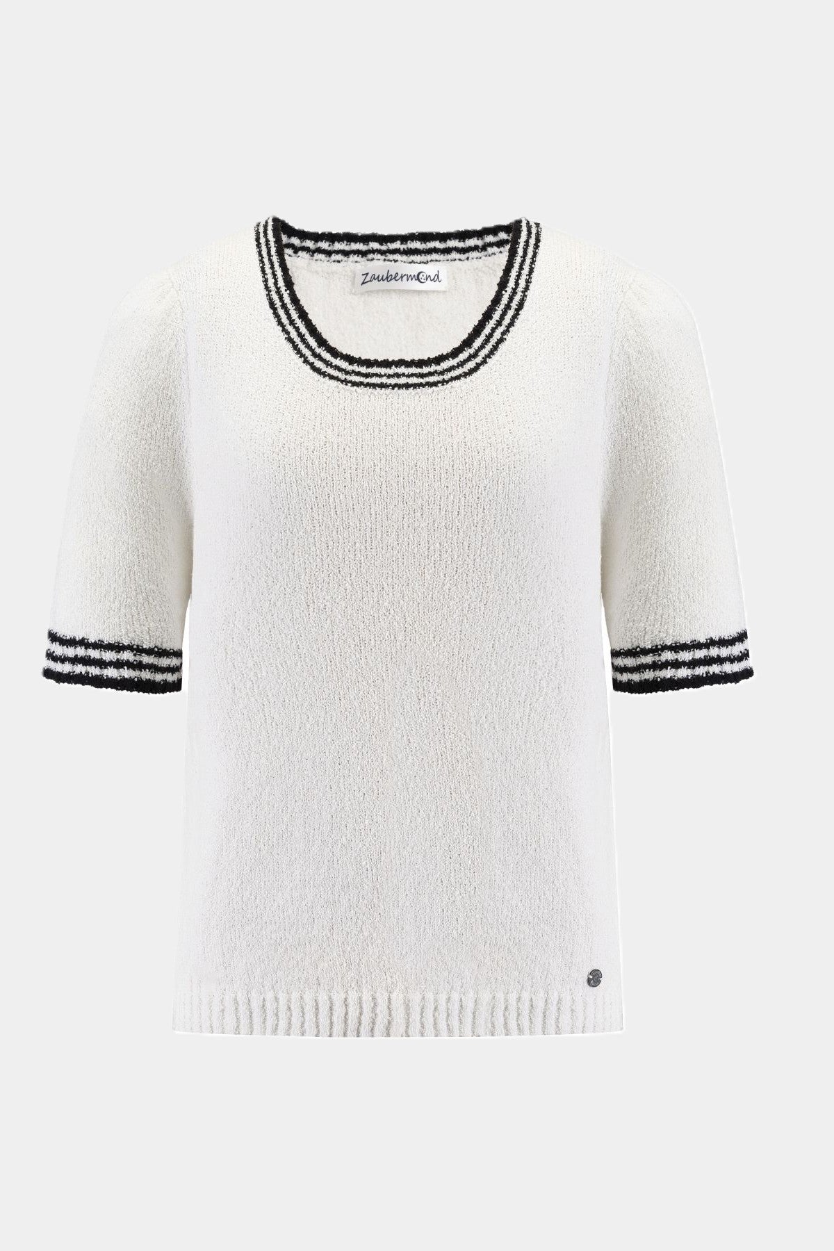 Knitted sweater with puff sleeves Off White