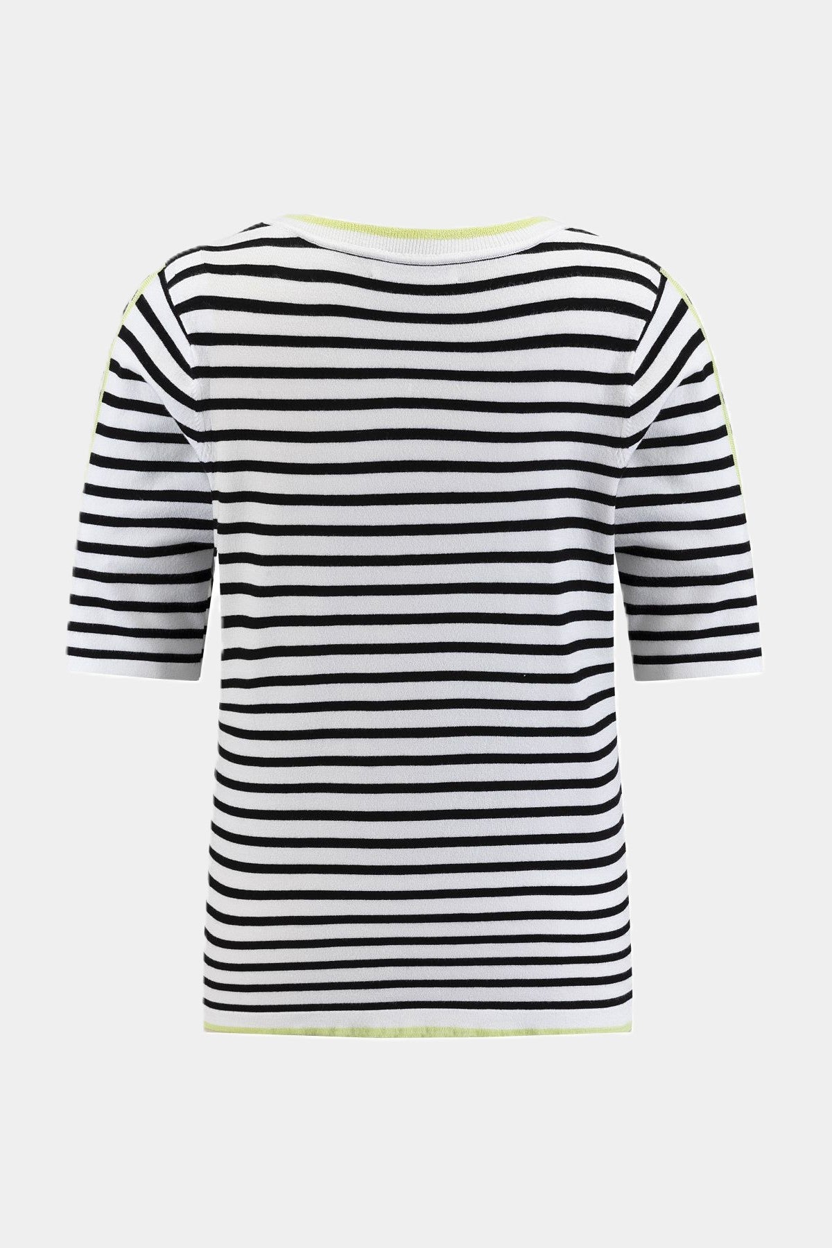 Striped knit shirt BLACK