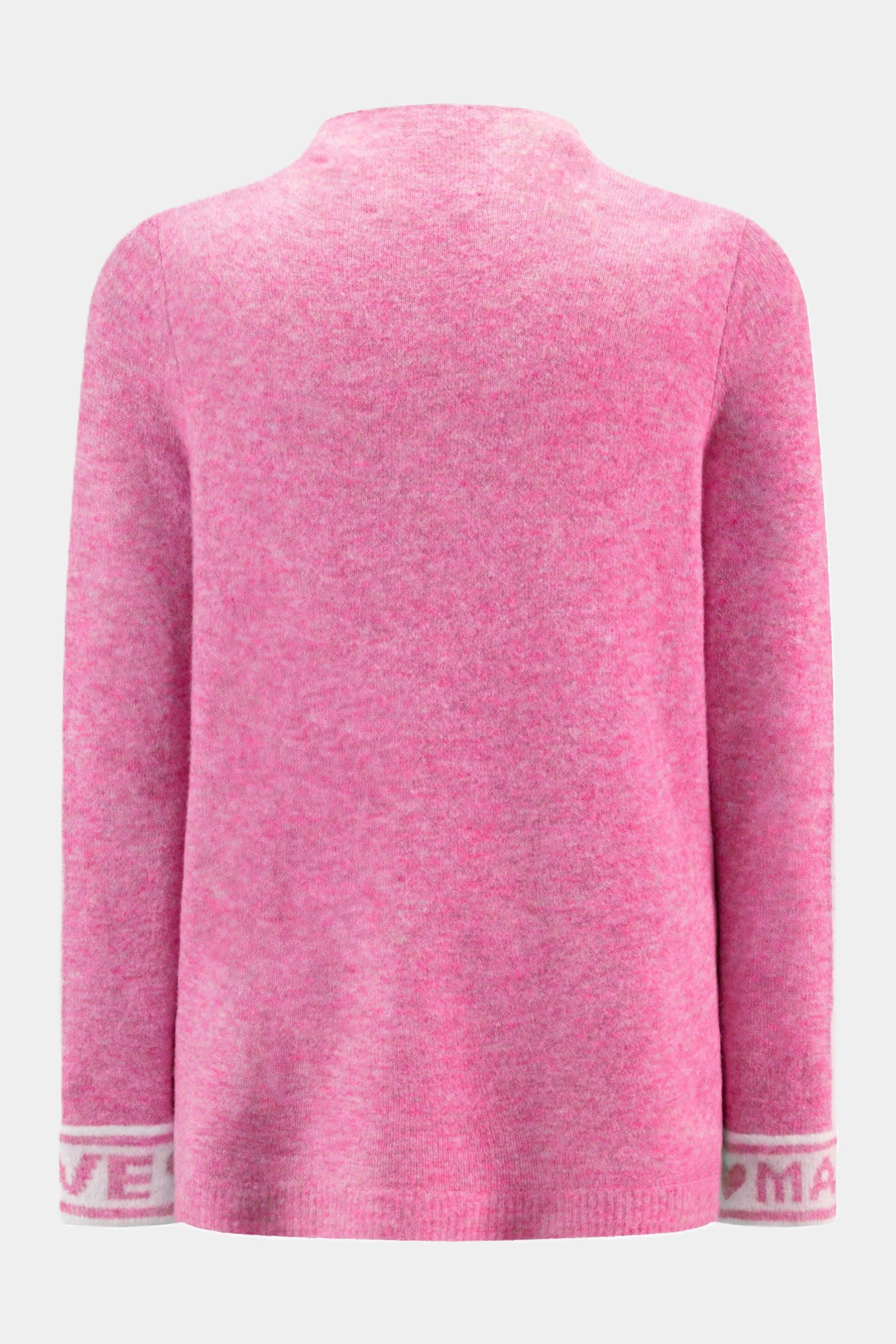 Strickpullover mit Schriftzug-Detail am Ärmel PINK