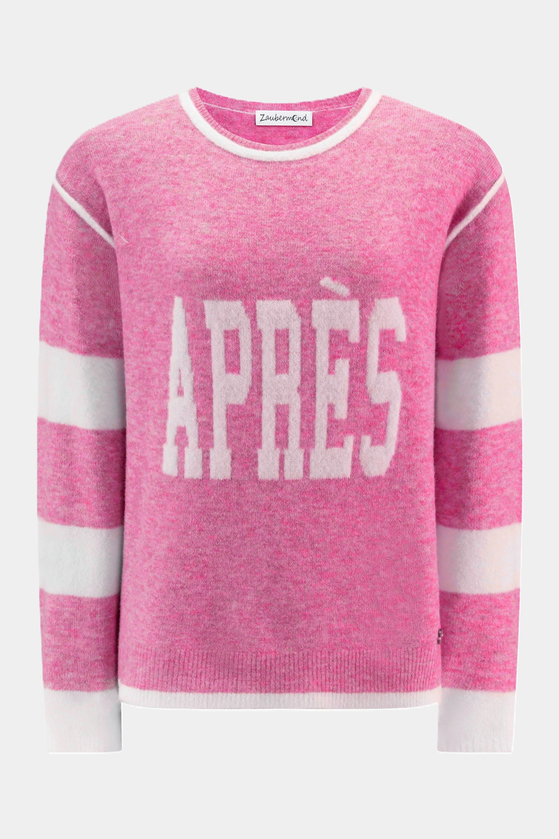 Strickpullover mit Schriftzug „APRÈS SKI“ PINK G/L FEHLT
