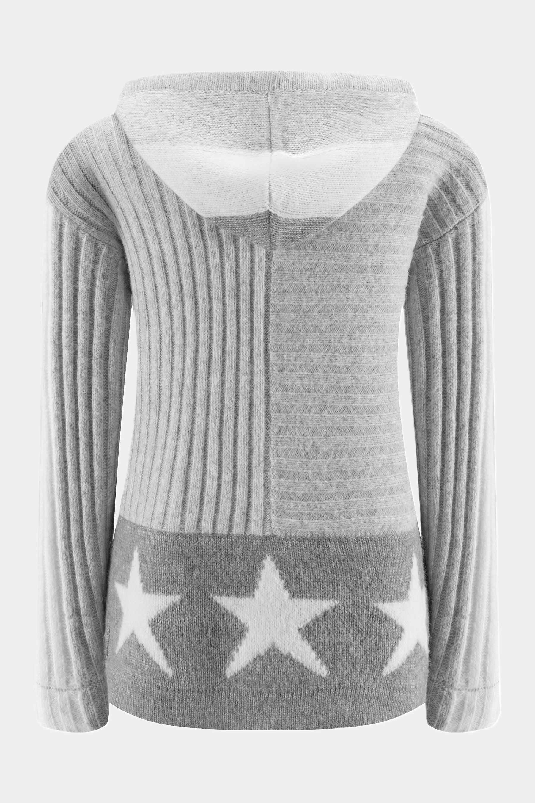 Zaubermond Kapuzenpullover mit Sternenmuster LIGHT GREY