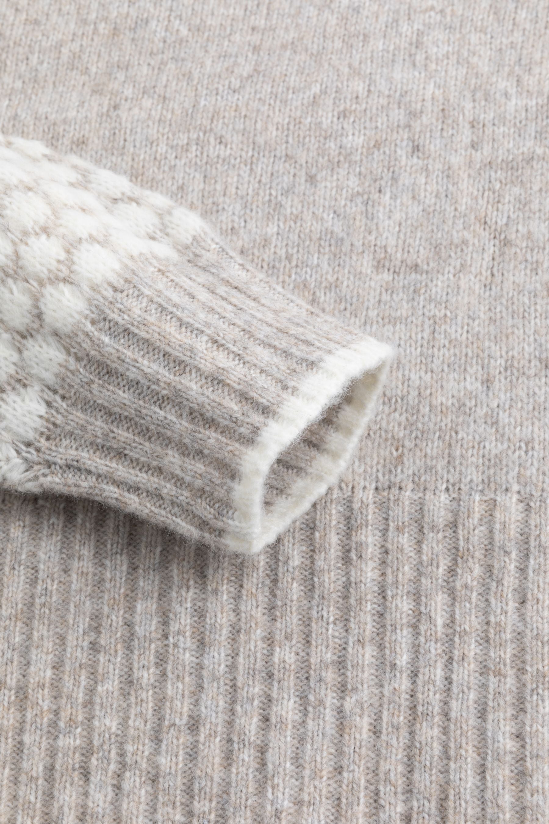 Zaubermond Strickpullover mit Strukturärmeln MARMOR