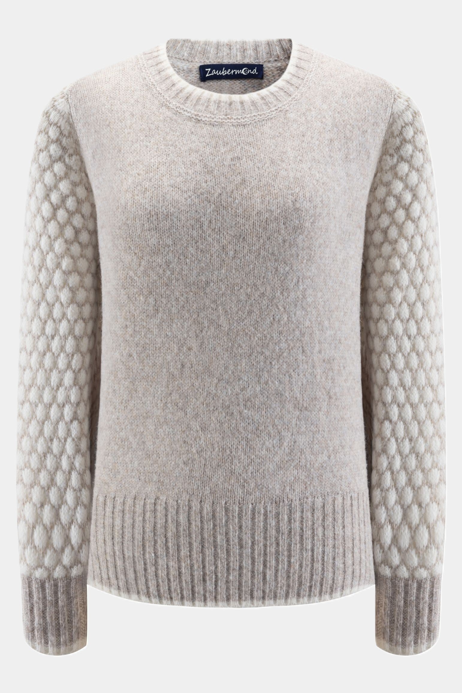 Zaubermond Strickpullover mit Strukturärmeln MARMOR