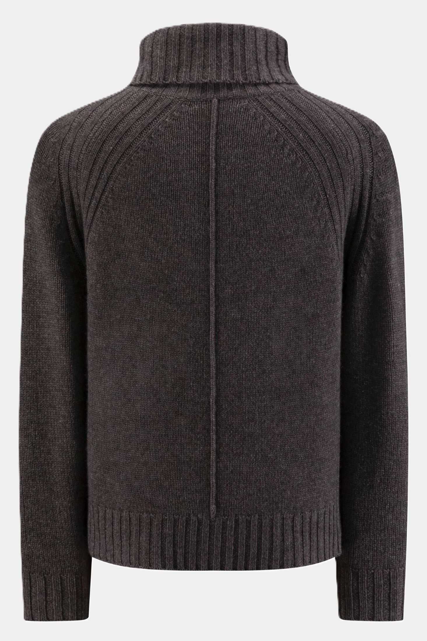 Zaubermond Rollkragenpullover mit Strukturdetails SCHOKO
