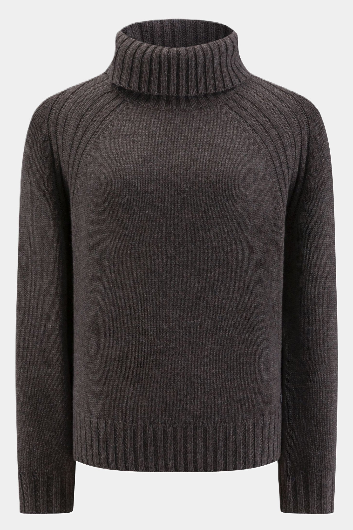 Zaubermond Rollkragenpullover mit Strukturdetails SCHOKO
