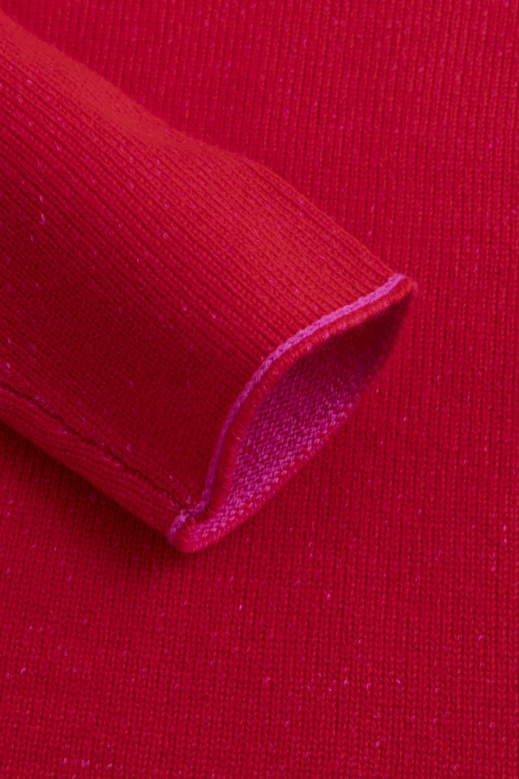 Zaubermond Strickpullover mit Kontrastdetails LIPSTICK RED L/G FEHLT