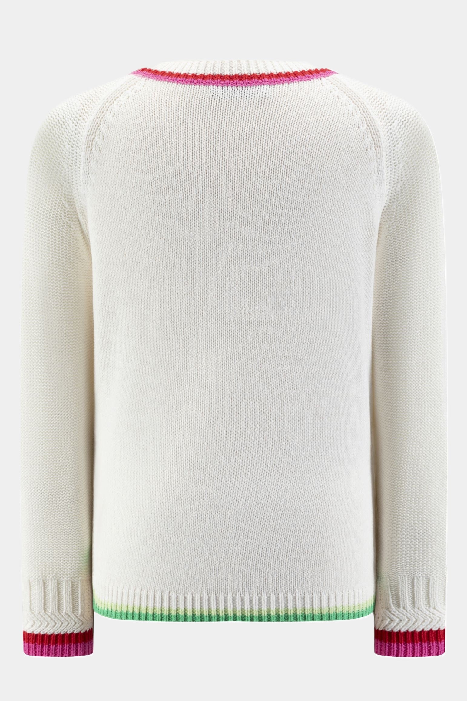 Strickpullover mit buntem Herz-Detail OFF WHITE L/G FEHLT