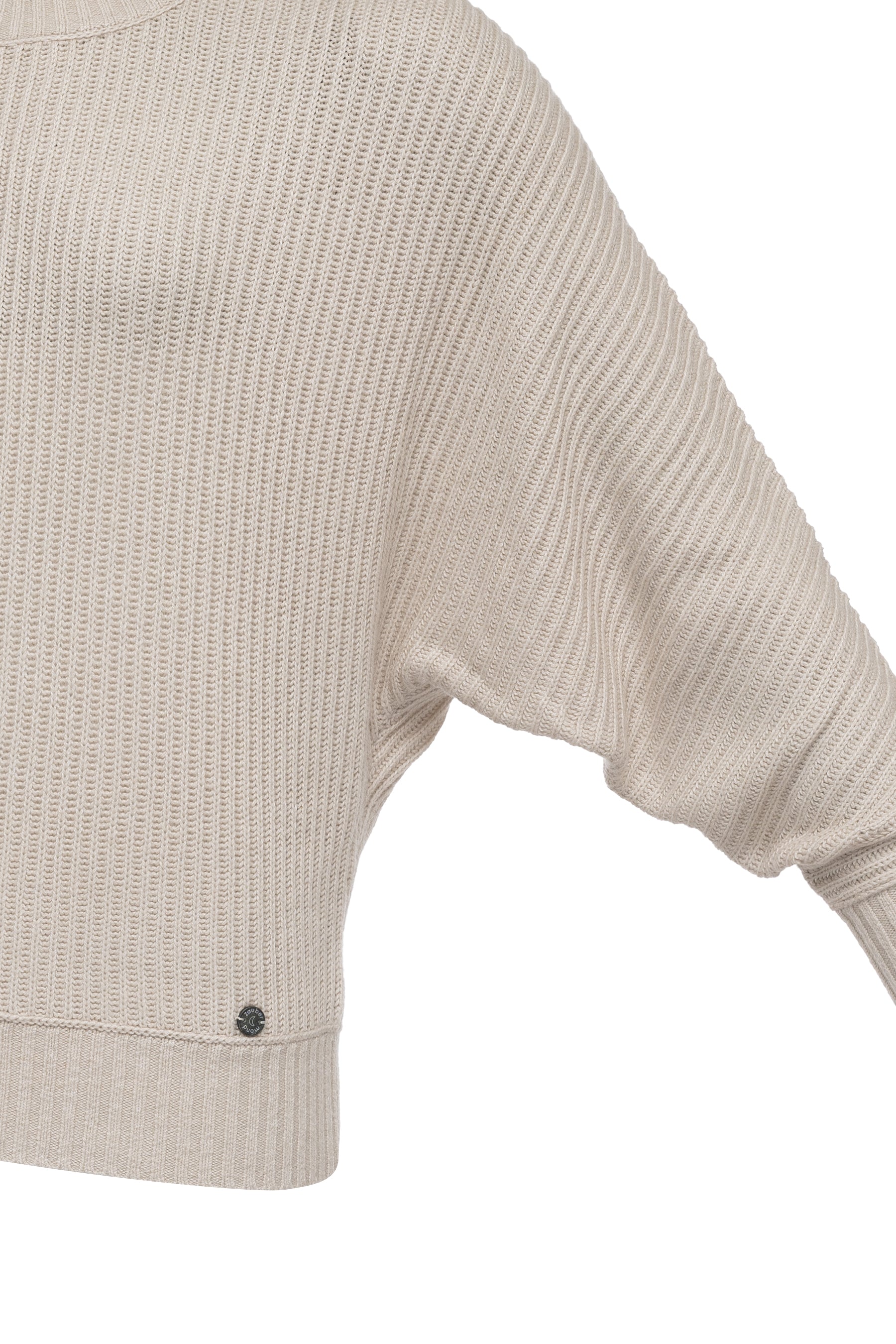 Damen Loose Oberteil mit Fledermausärmeln Natur Zaubermond