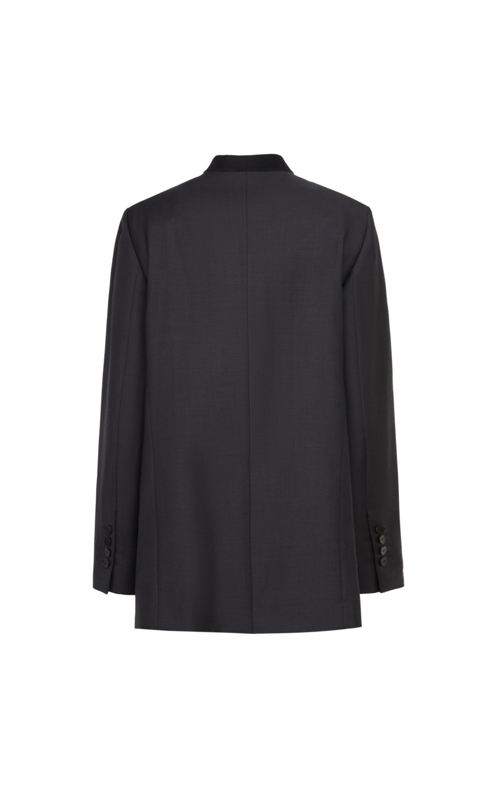 Damen Blazerjacke mit Pattentasche und Blouson Kragen LESS