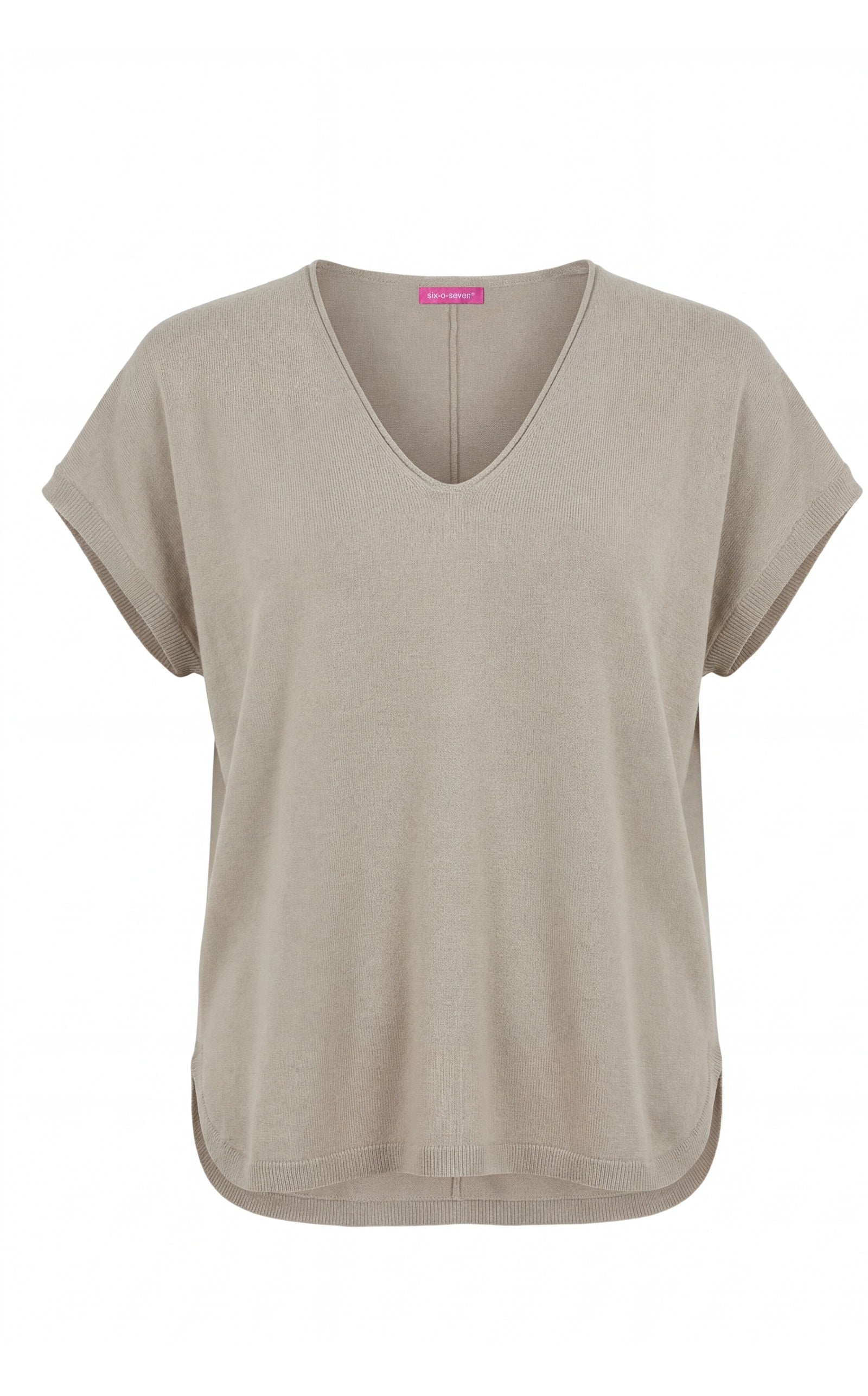 Lockerer V-Ausschnitt Feinstrick Pullunder aus Viskose, Frühling