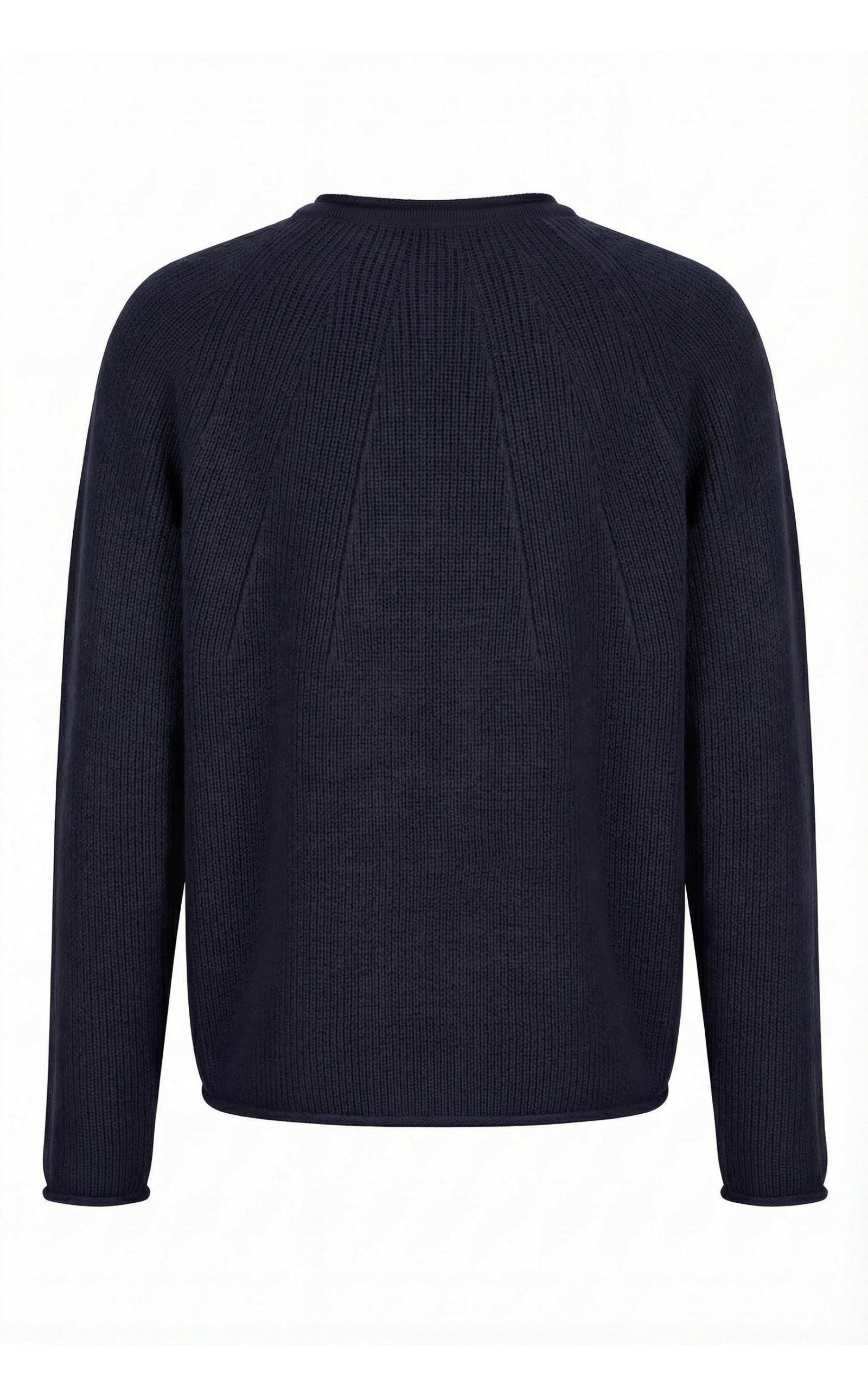 Strickpullover mit diagonalen Strickelementen, Raglan, Anhänger in Navy