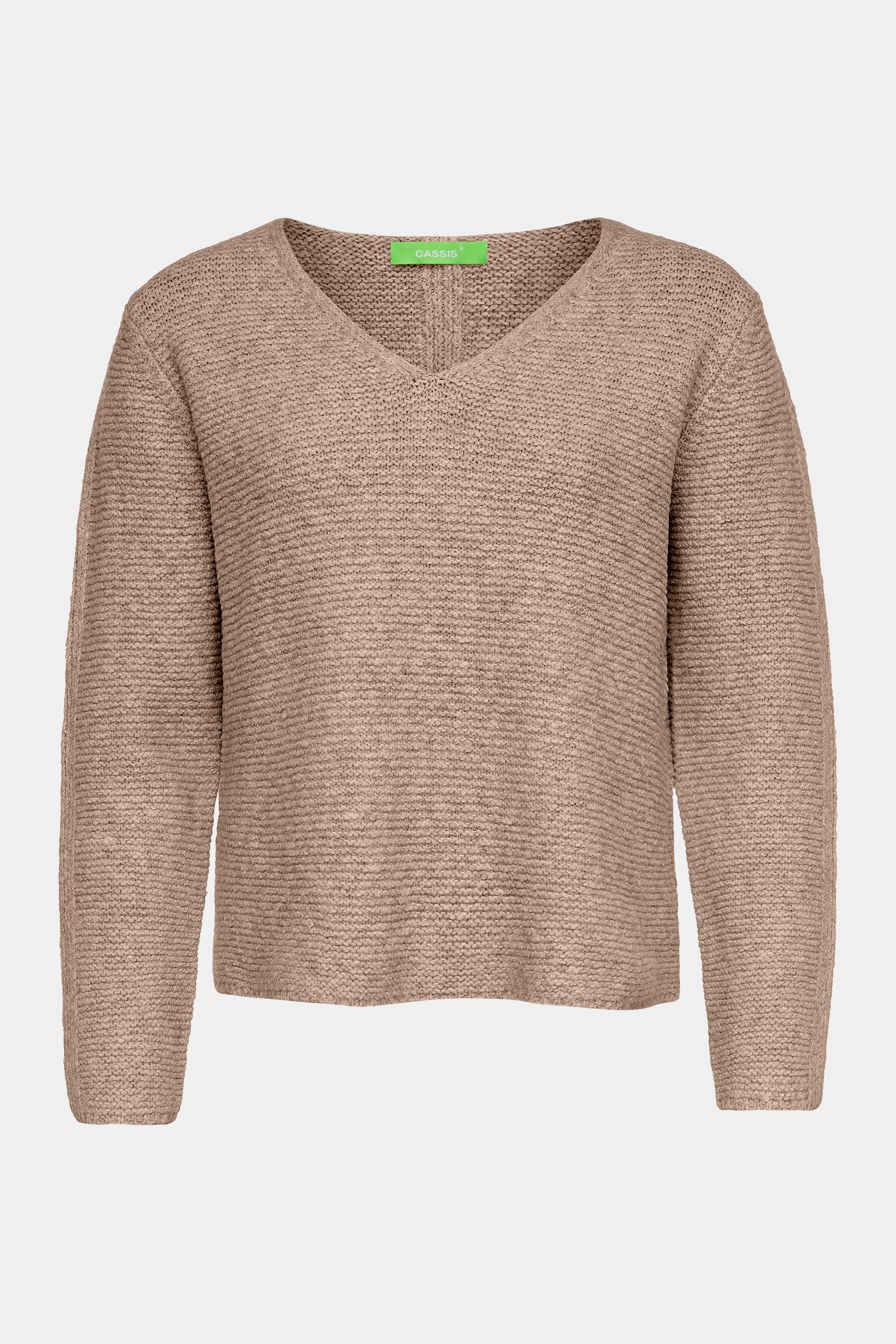 Cassis V-Ausschnitt Pullover TAUPE