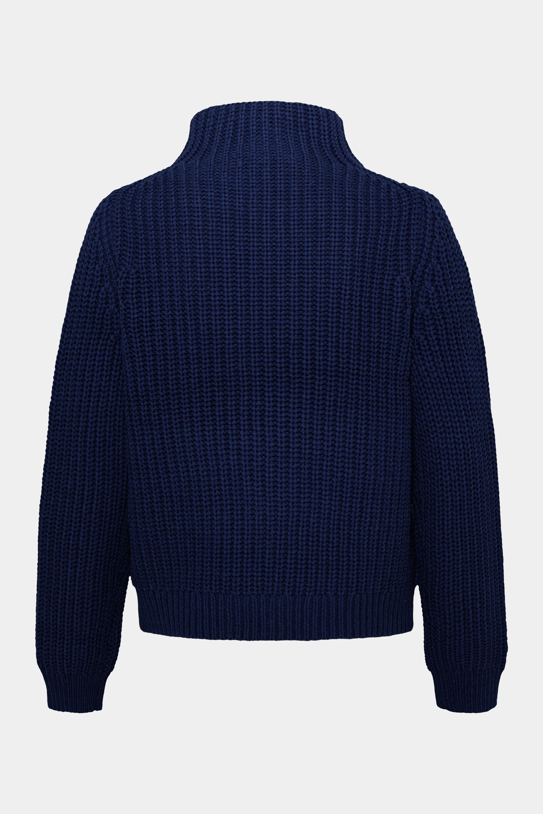 Cassis Damen-Strickpullover in Navy - Grobstrick mit Zopfmuster Cassis