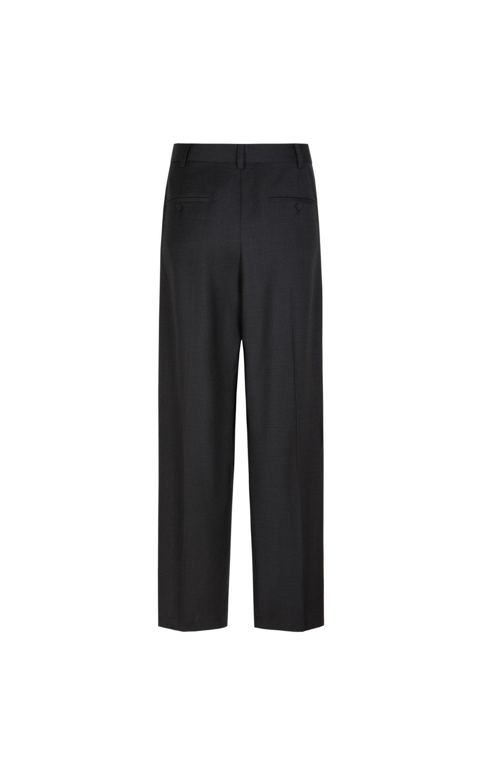 Damen Loose Hose mit Falten & Taschen Grau LESS