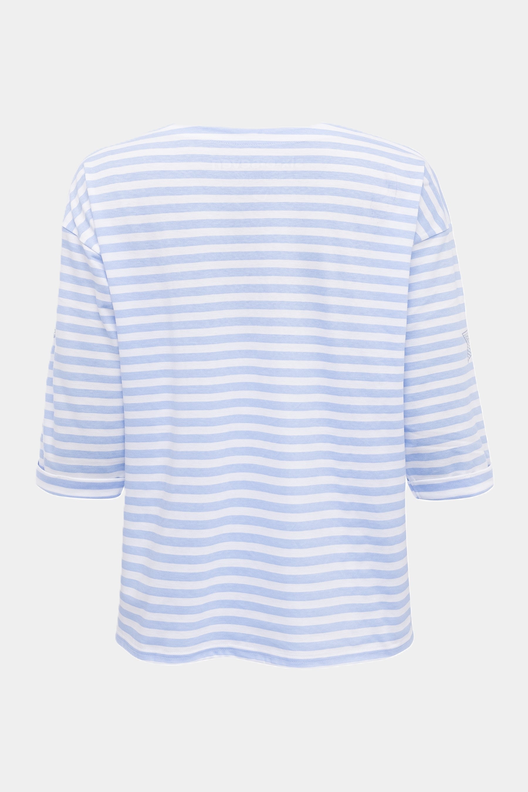 3/4 Sleeve Maritime T-Shirt with Star Print CLOUD