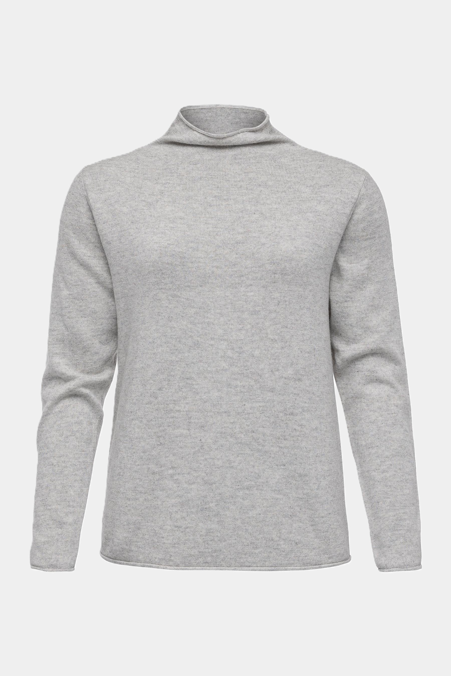 six-o-seven Zeitloser Stehkragen-Pullover LIGHT GREY