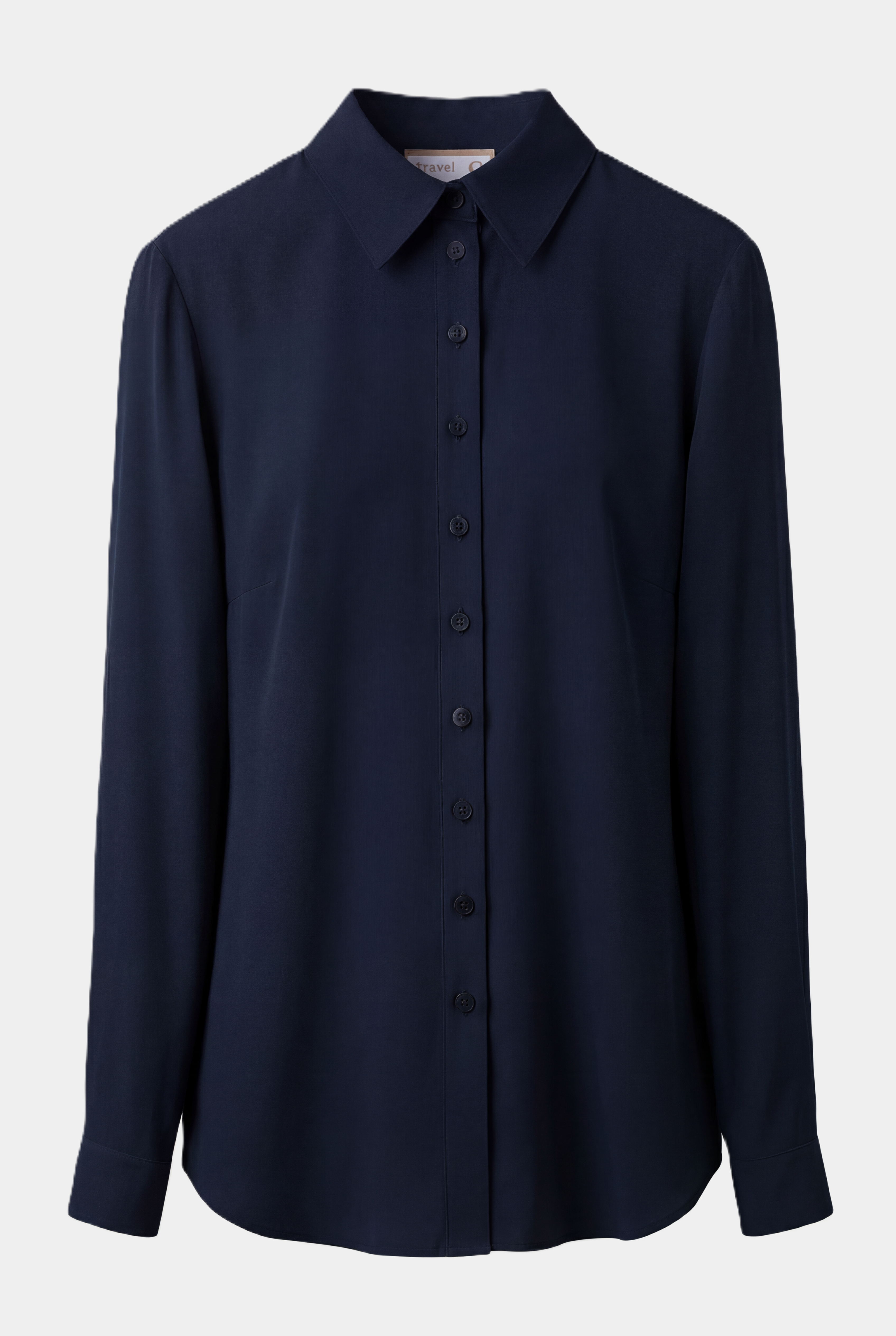 Women's Fitted Travel Blouse Navy – Wrinkle-Resistant & Shape-Retaining