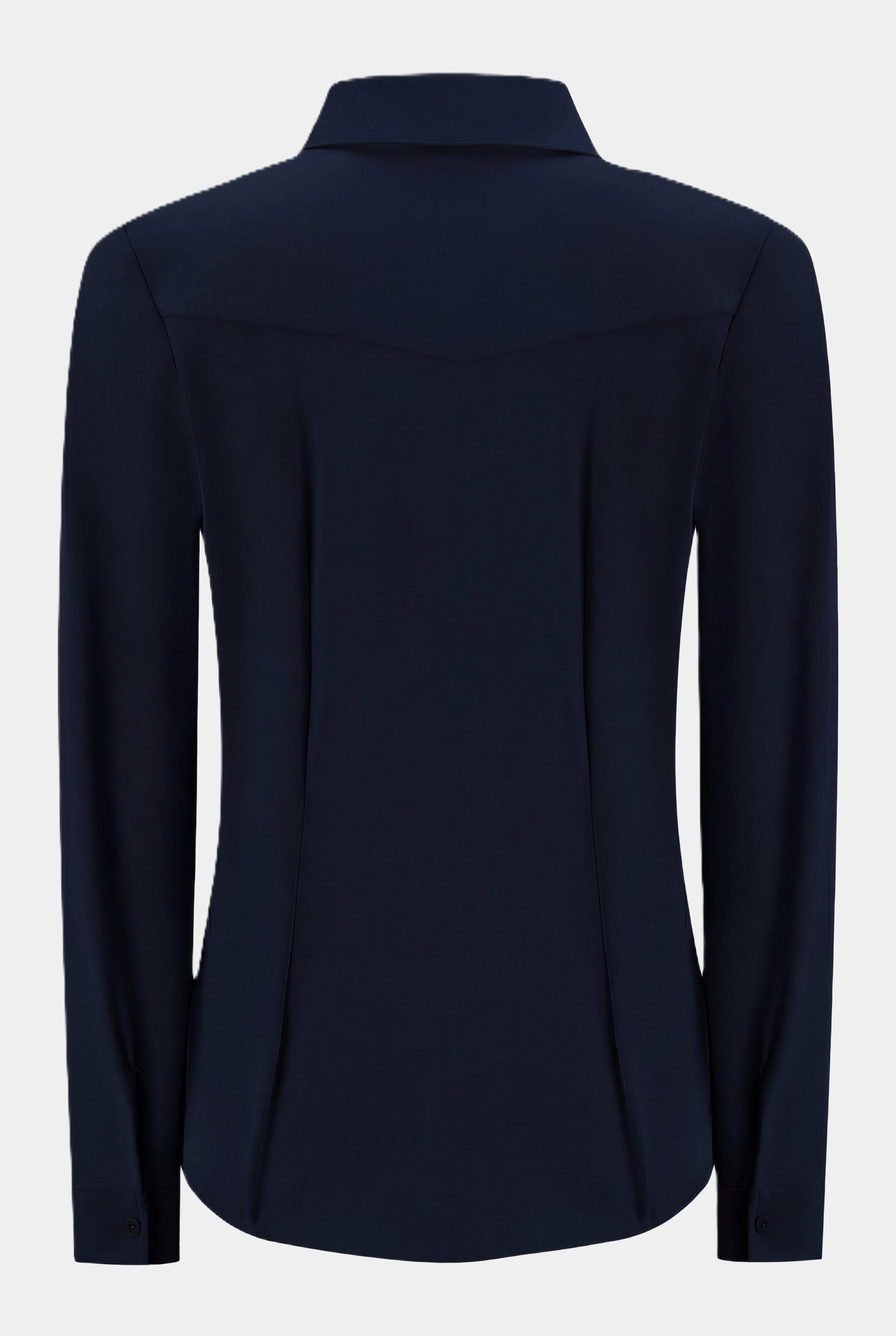 Blusa de Viaje Entallada para Mujer Azul Marino - Resistente a las Arrugas y de Alta Retención de Forma