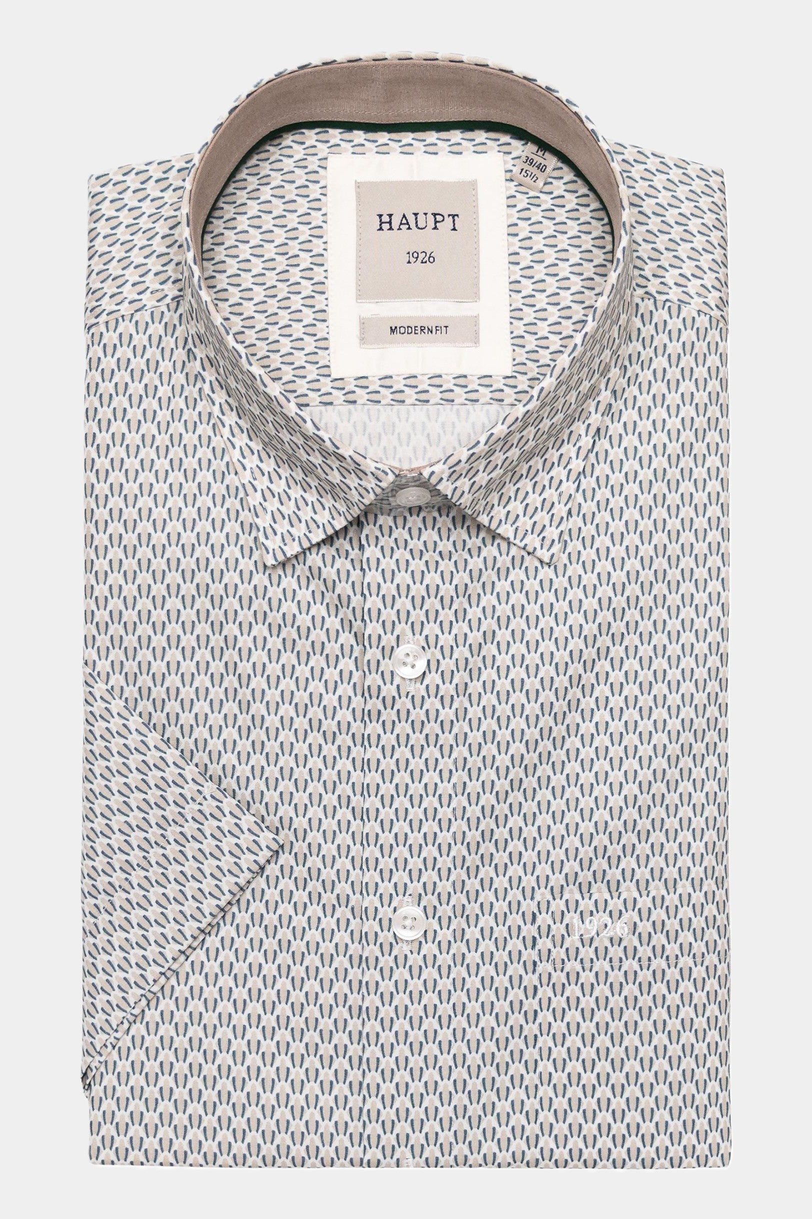 Haupt Elegantes Haupt Kurzarmhemd im Modern-Fit - SILVER