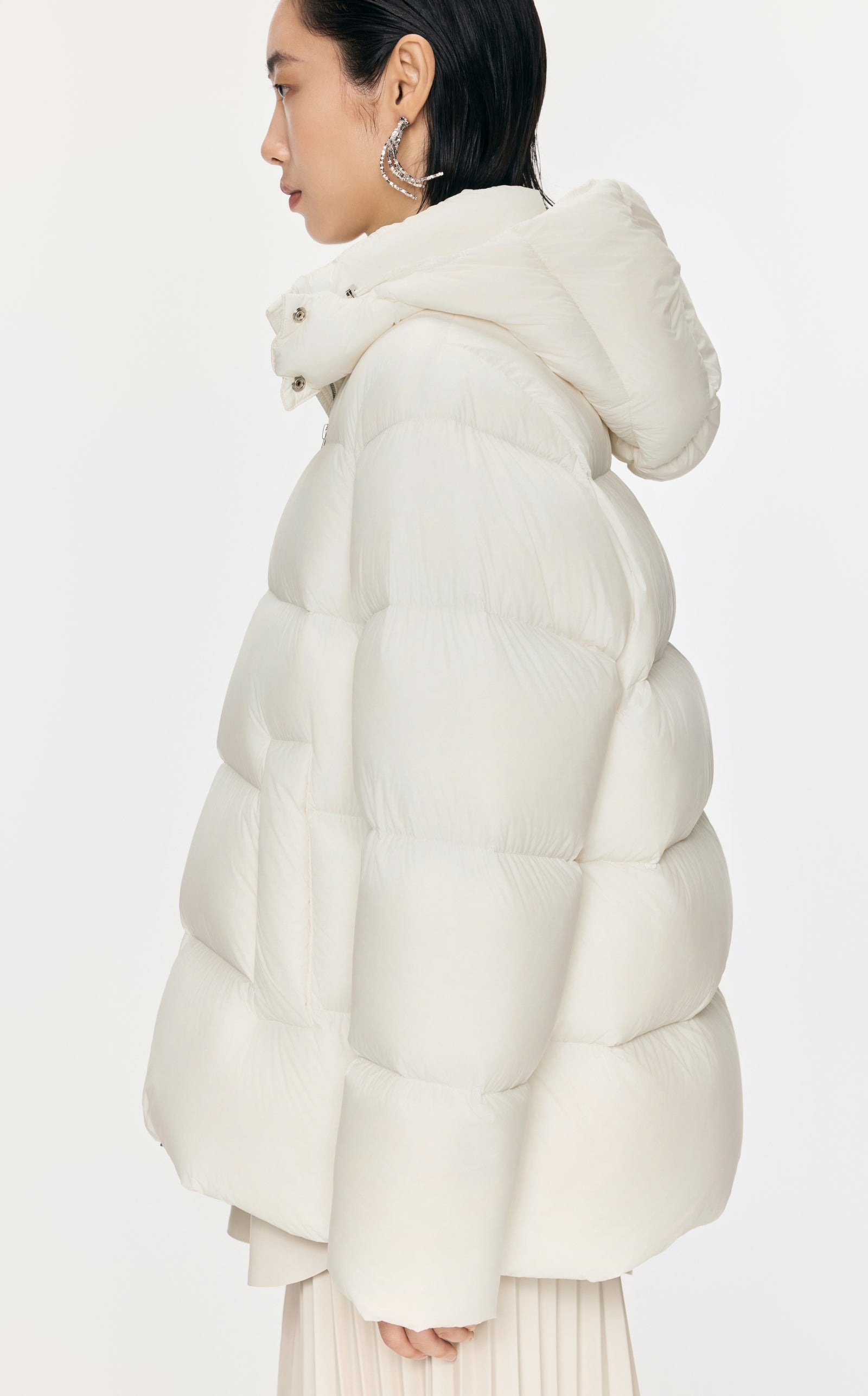 Damen Regular Daunenjacke mit Wärme & Stehkragen Off White JNBY