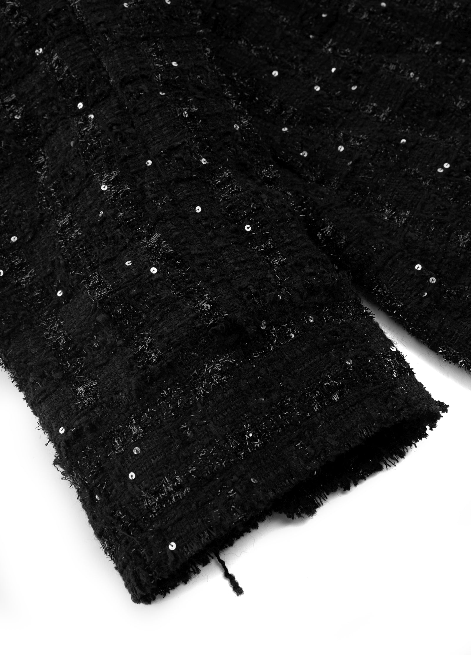 JNBY Schwarze Tweed-Jacke – Strukturierte Overshirt-Silhouette JNBY