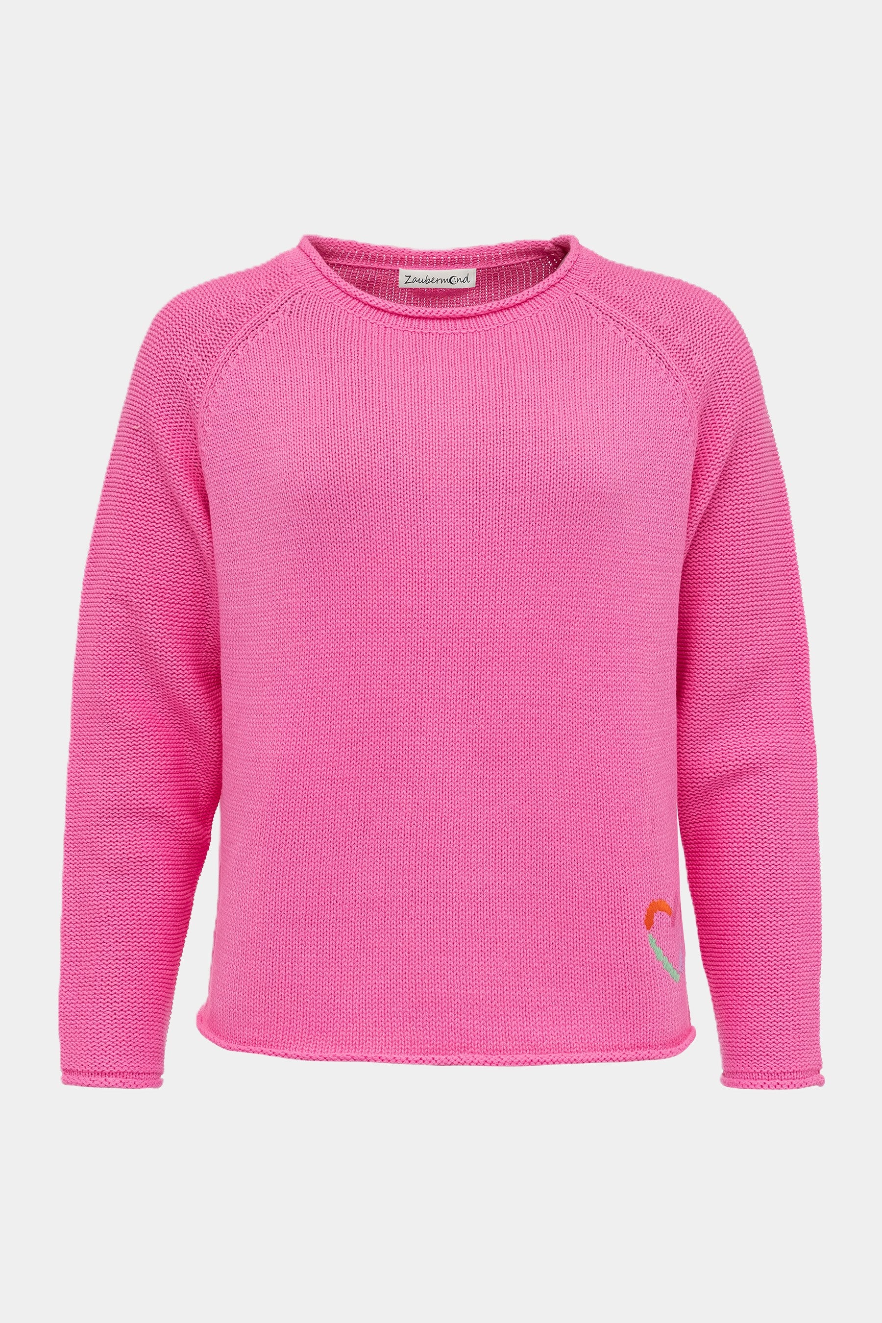 Sweater with embroidery in PINK